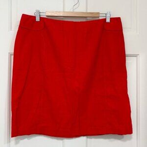 Pencil Skirt Burnt Orange Stretch Above Knee Office Preppy Size 14